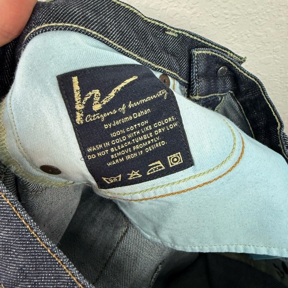 Coh citizens of humanity vintage Y2K bootcut jeans embroidered crocheted 26 long - Picture 8 of 9